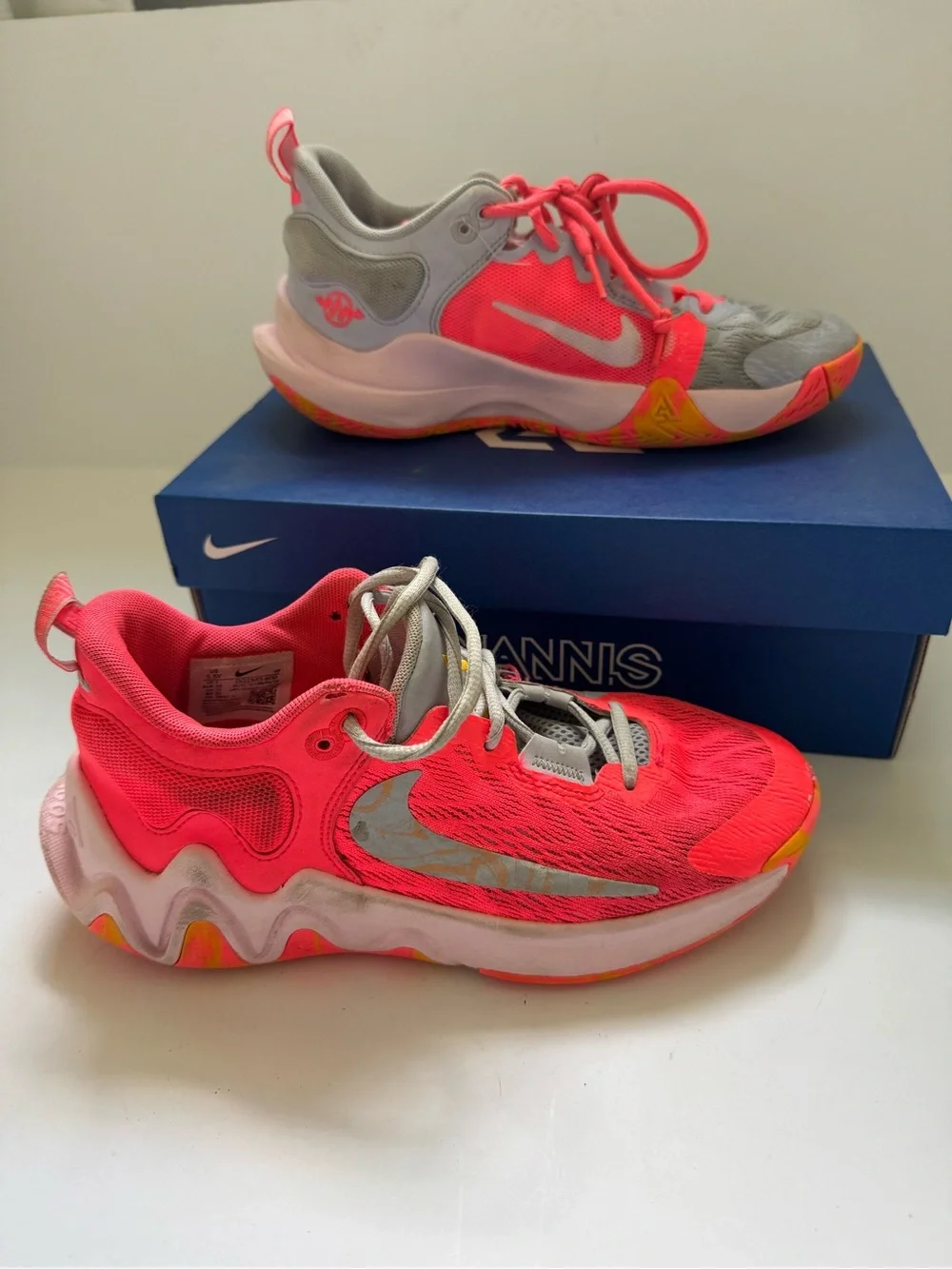Nike Giannis Immortality 2 Mid Hot Punch Mismatched